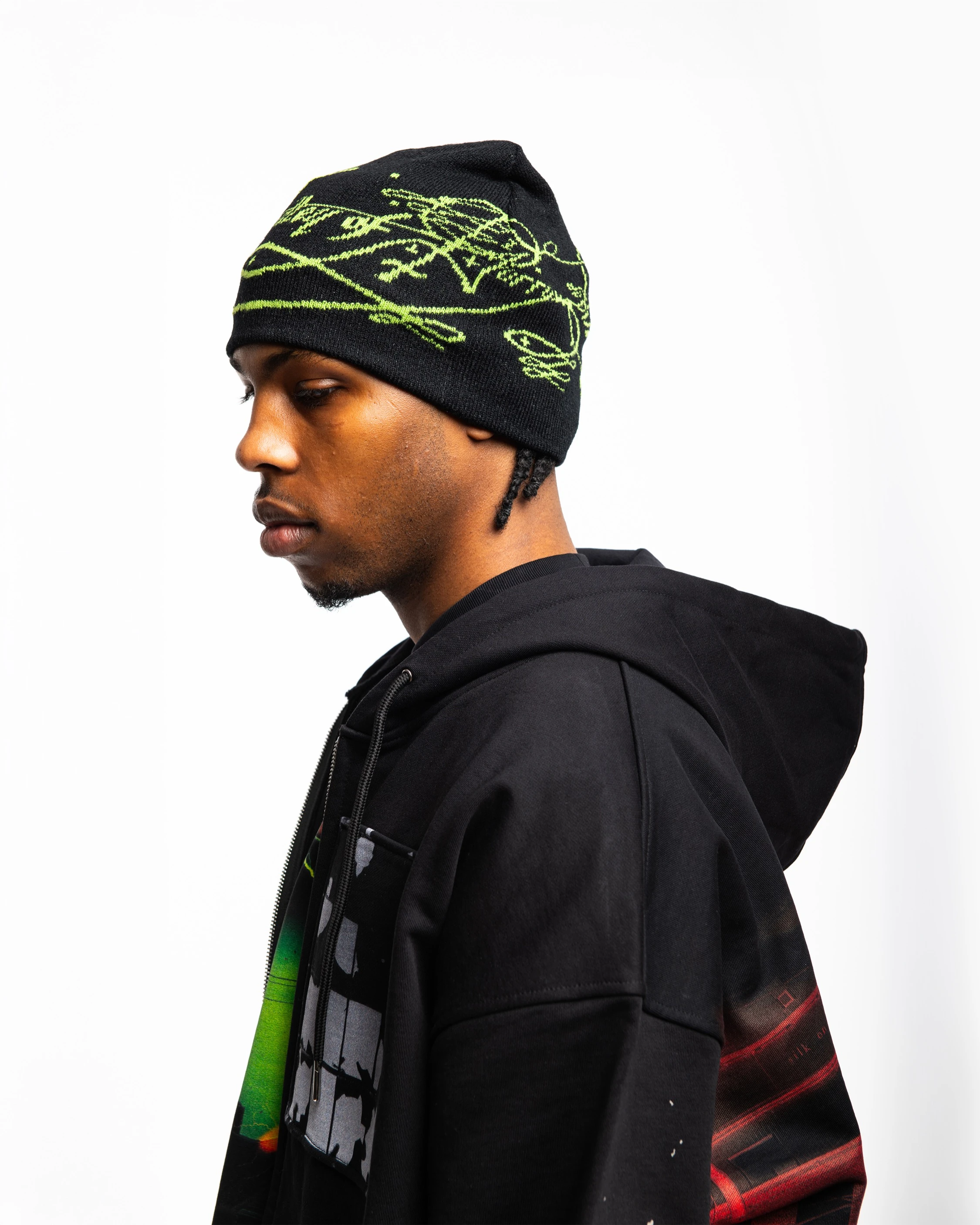 Medley of $orrow Beanie on model