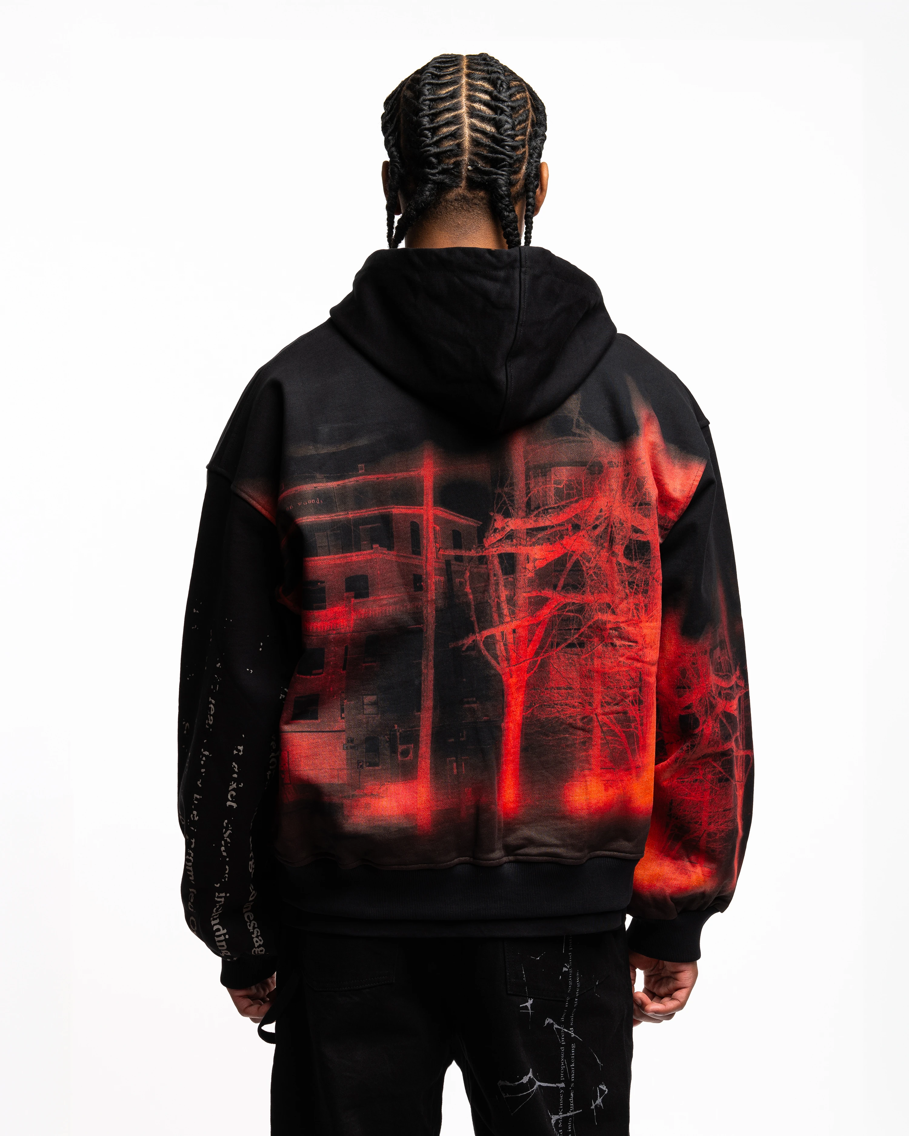 I Remember Hoodie on model zoomed back