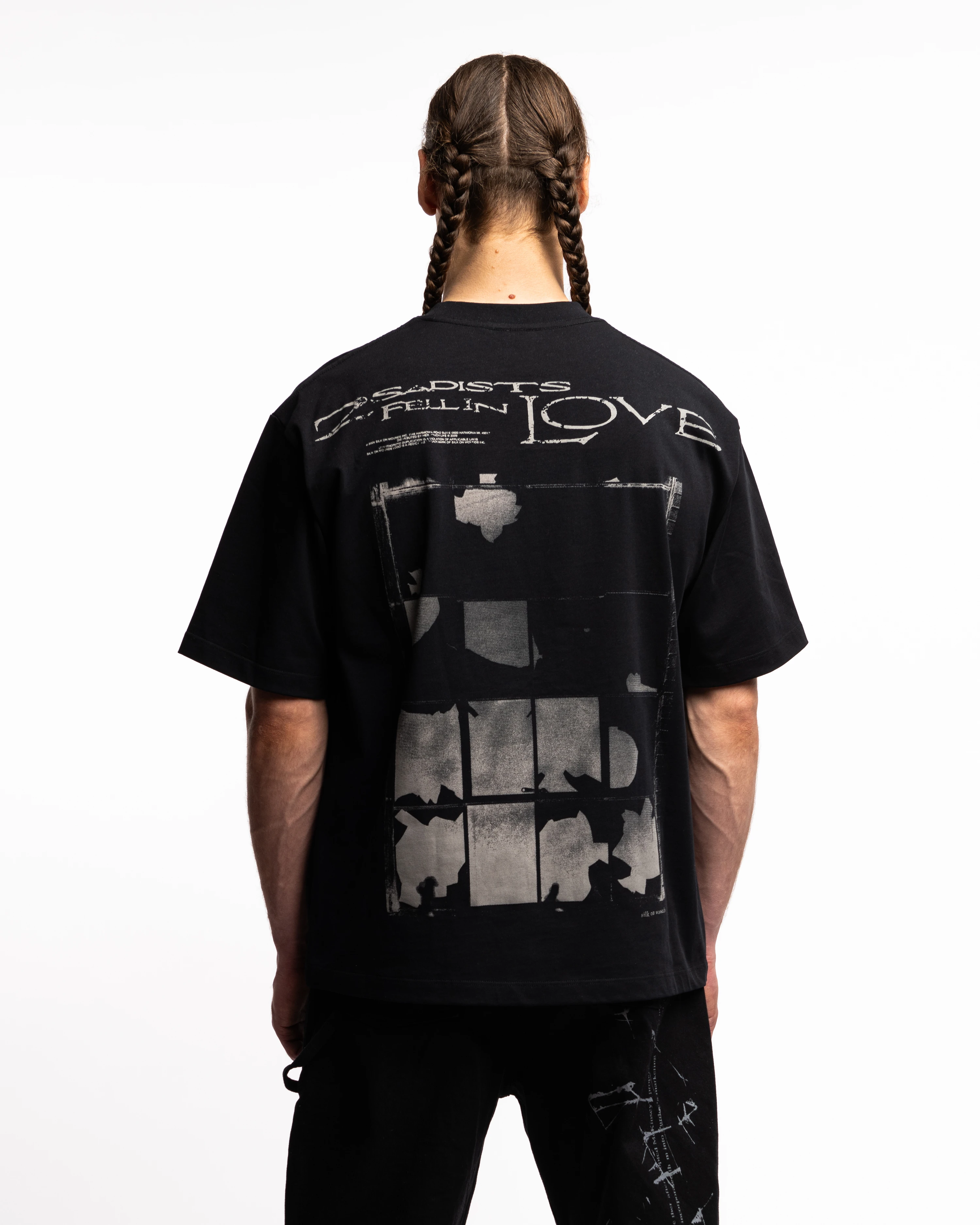 2 Sadists T-Shirt on model zoomed back